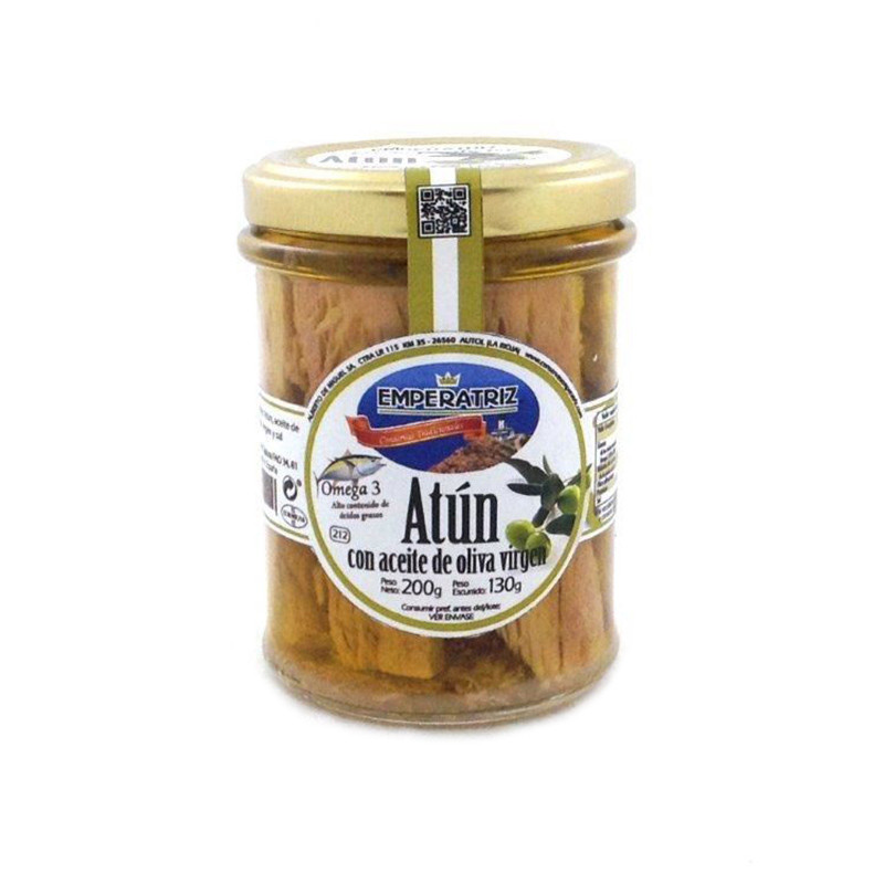 ATÚN CLARO EN ACEITE DE OLIVA VIRGEN TARRO 200g